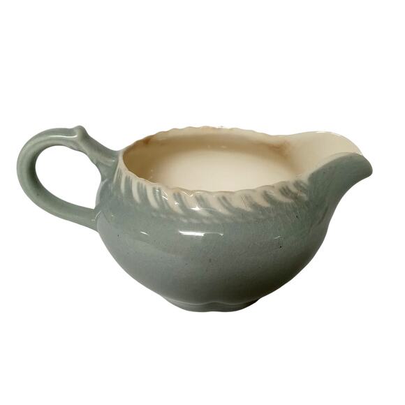 Vintage Harkerware Chesterton Gray Creamer Pitcher Pate Sur Pate from Set - Picture 2 of 10